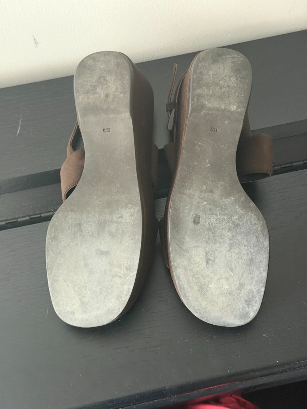 Prada Brown Platform Sandals w/ Logo Hardware | Size 39 - Picture 8 of 8